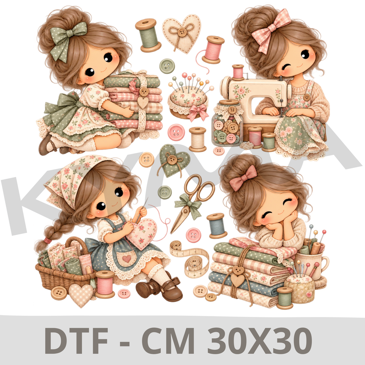Costurera Vintage – DTF 30x30 cm