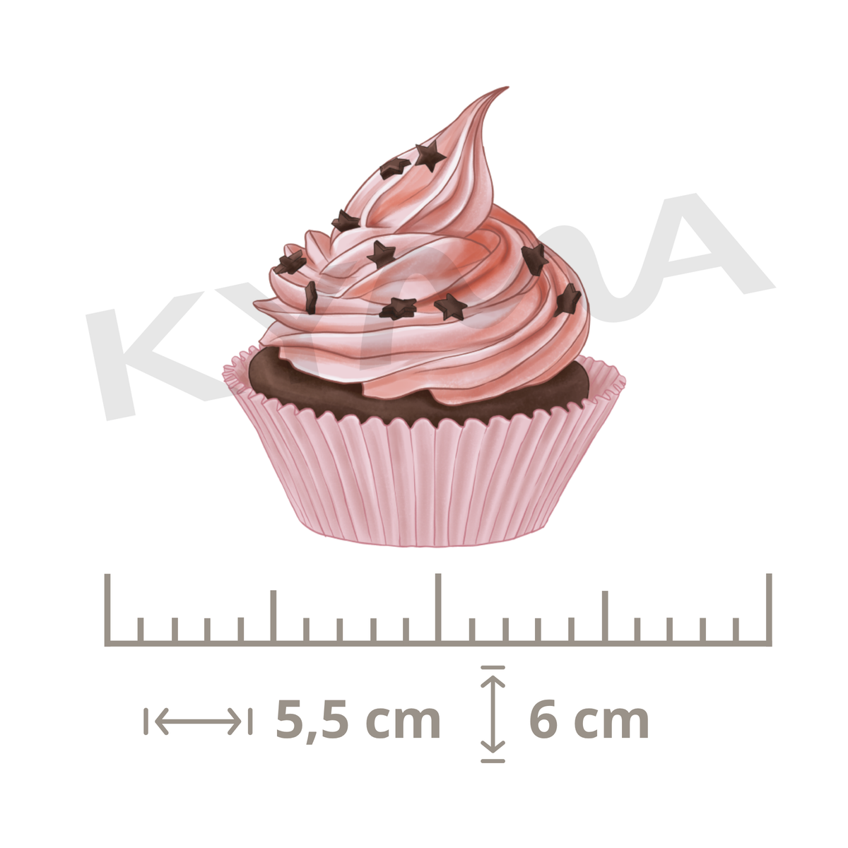 Cupcake Rosa DTF