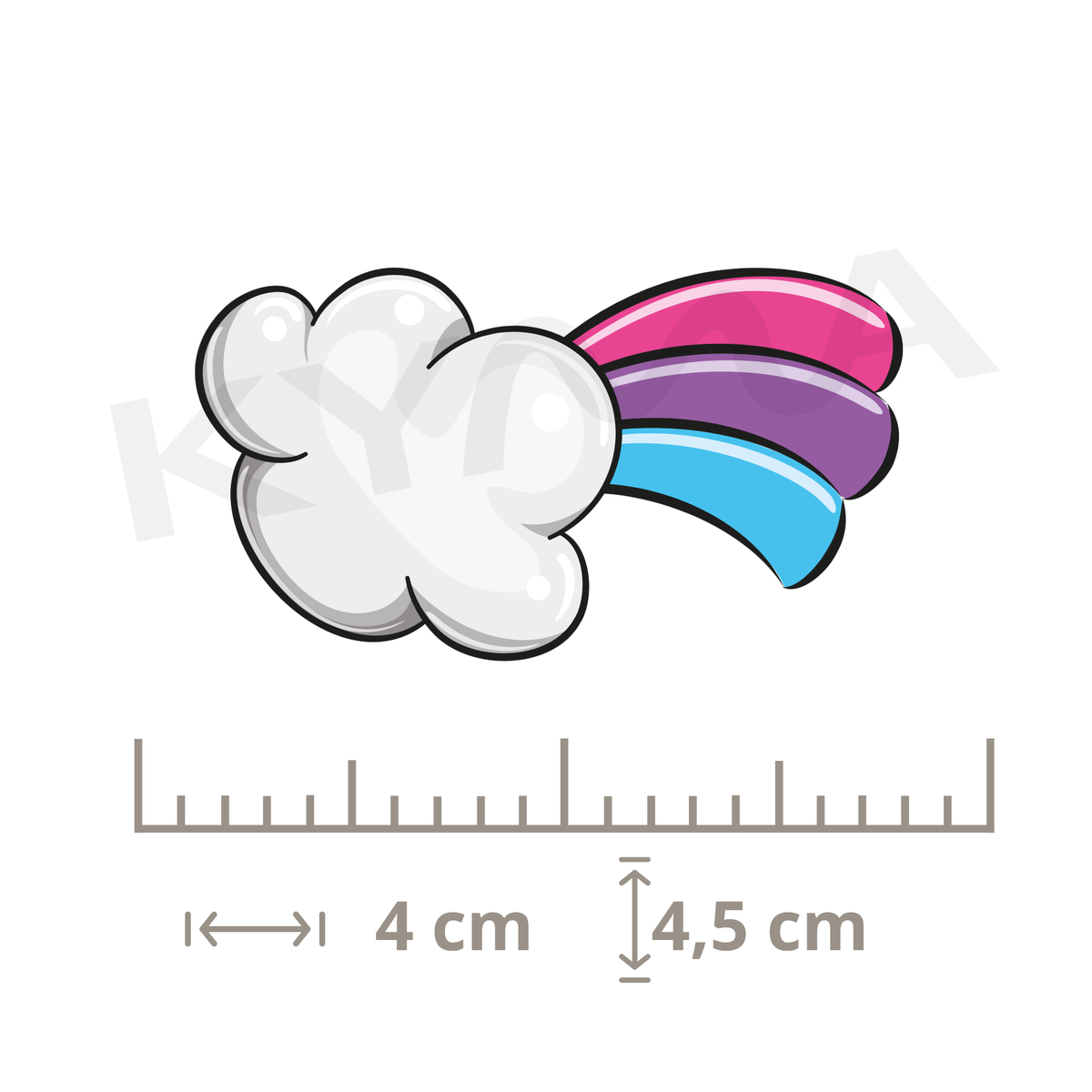 Nube Arcoíris Rosa DTF