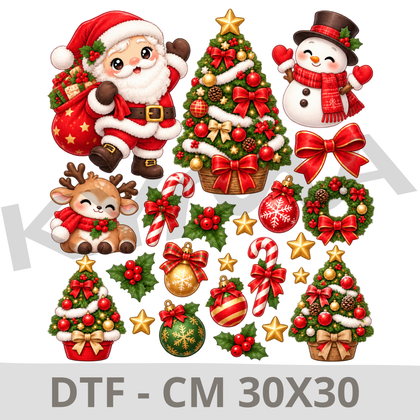 Navidad Clásica – DTF 30x30 cm