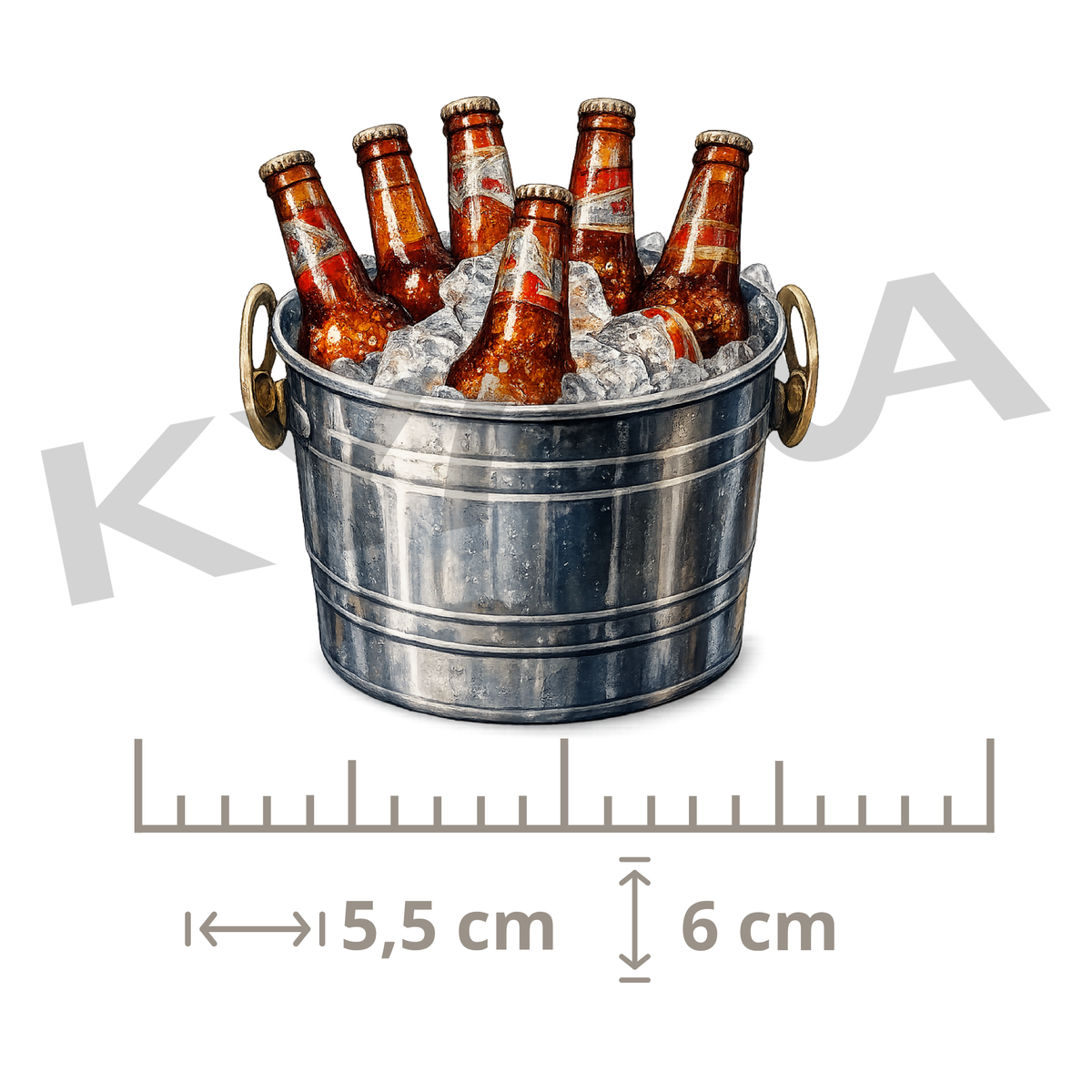 Cubo con cervezas Transfer DTF
