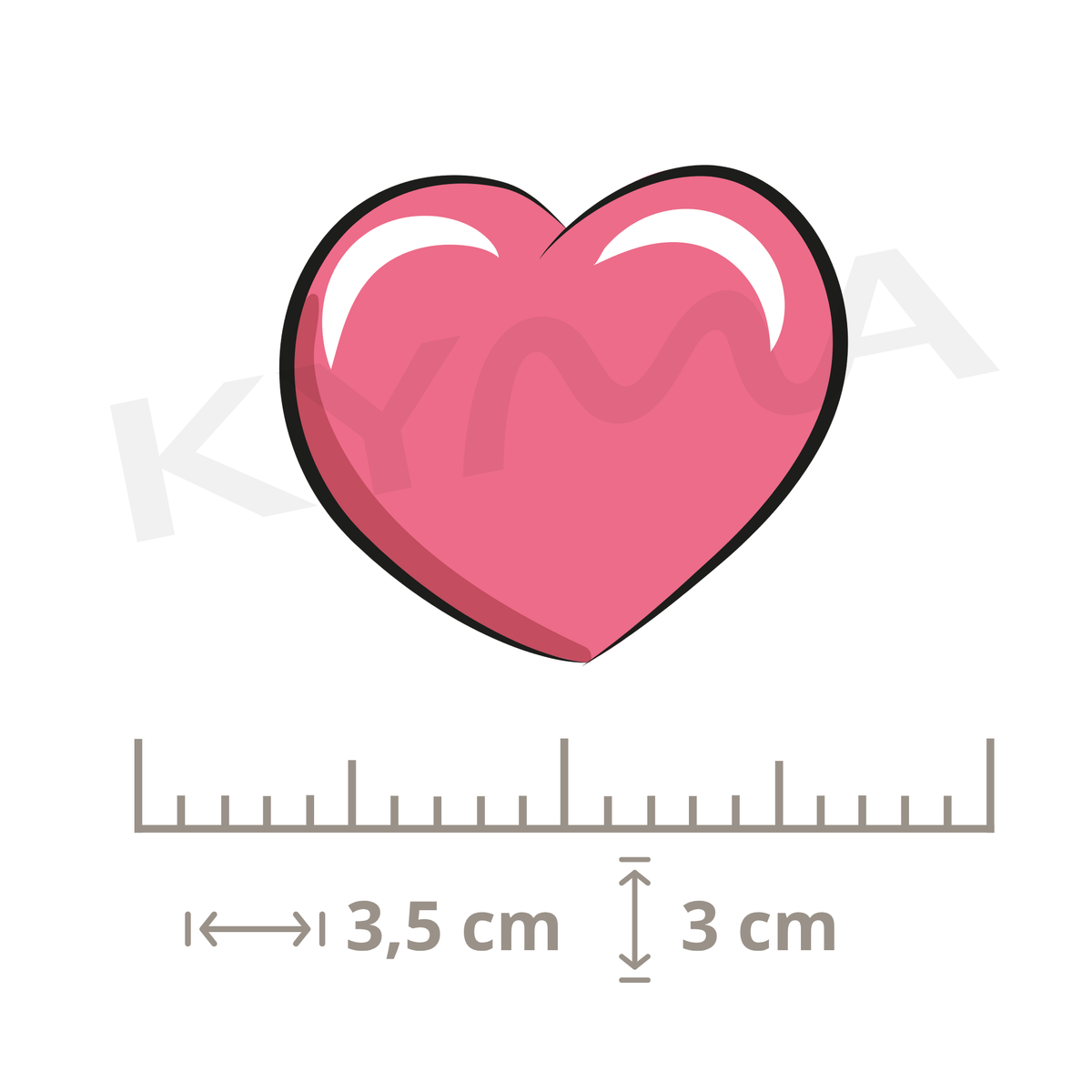 Corazón Rosa DTF
