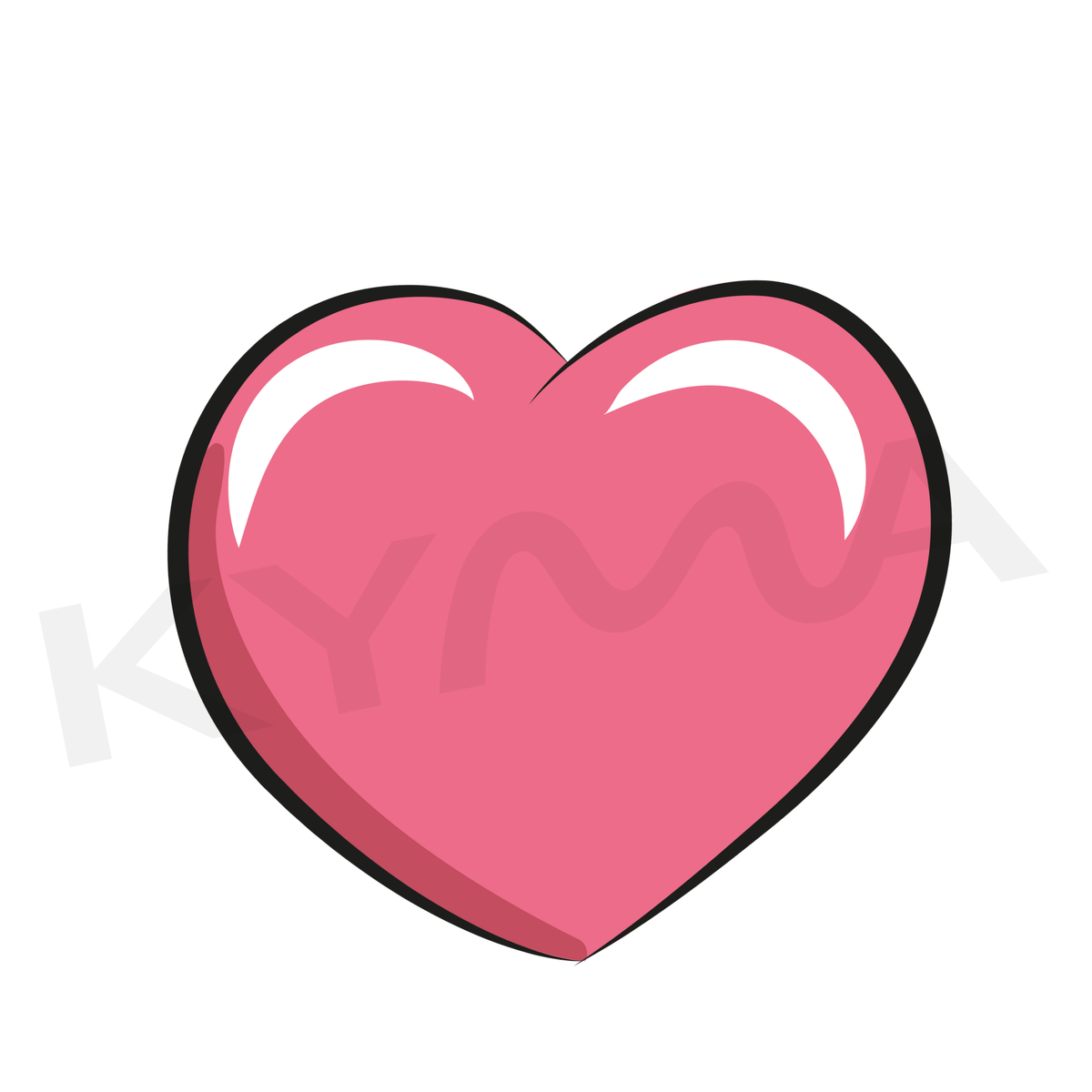 Corazón Rosa DTF