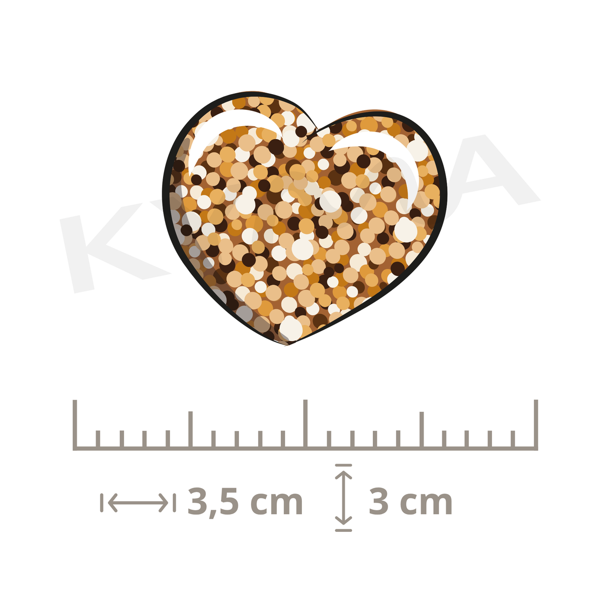 Corazón Dorado DTF