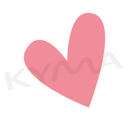 Corazón Rosa Minimalista DTF