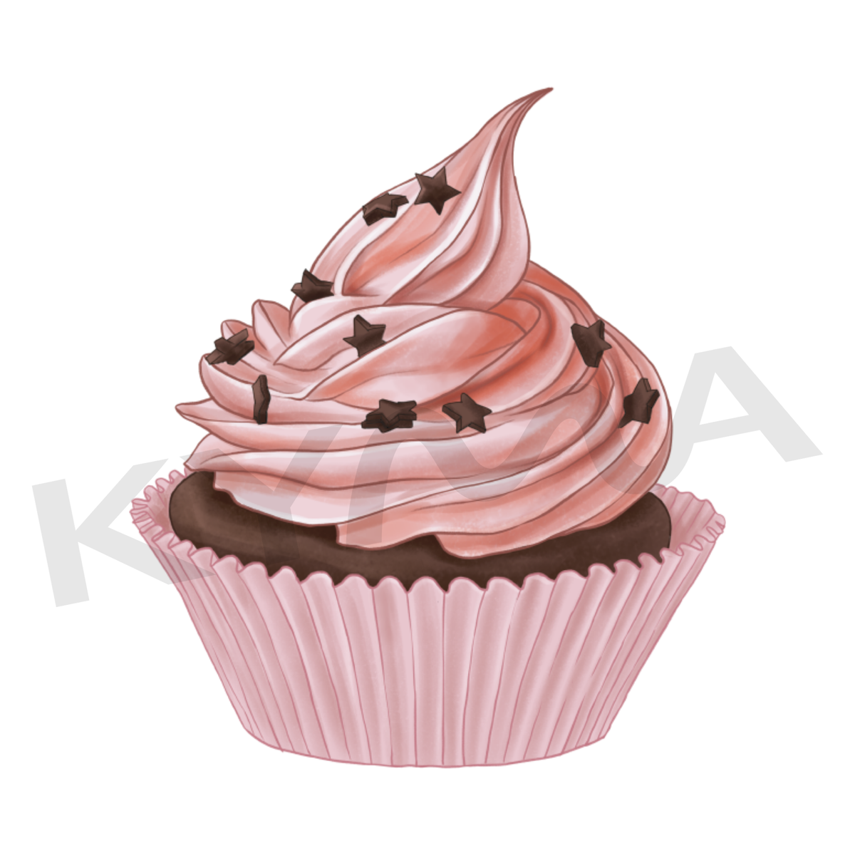 Cupcake Rosa DTF
