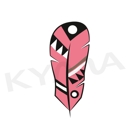 Pluma Rosa Tribal DTF
