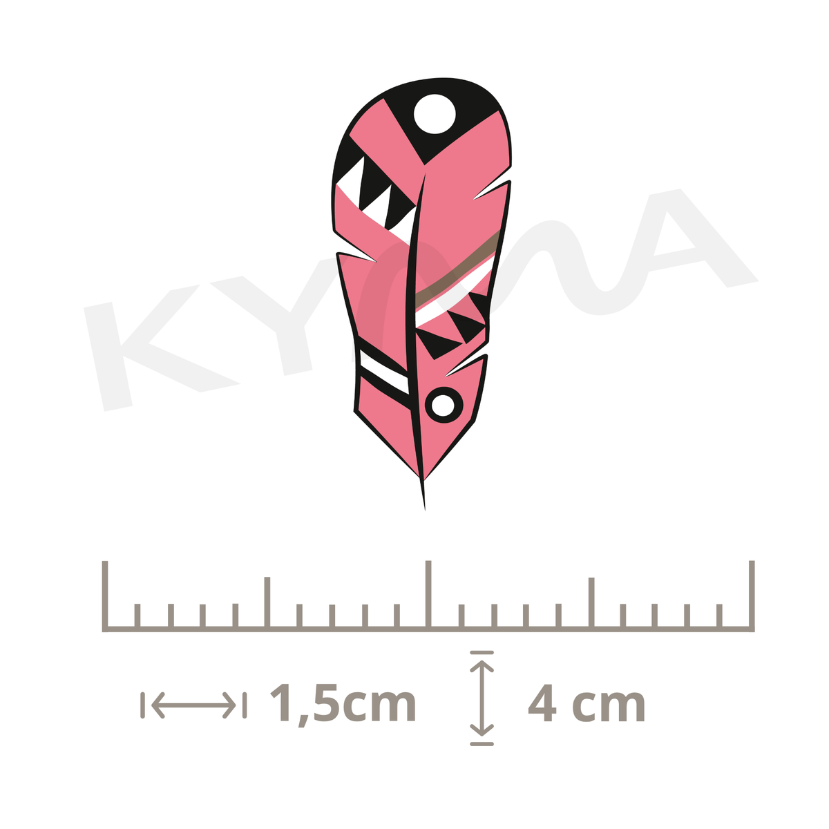 Pluma Rosa Tribal DTF