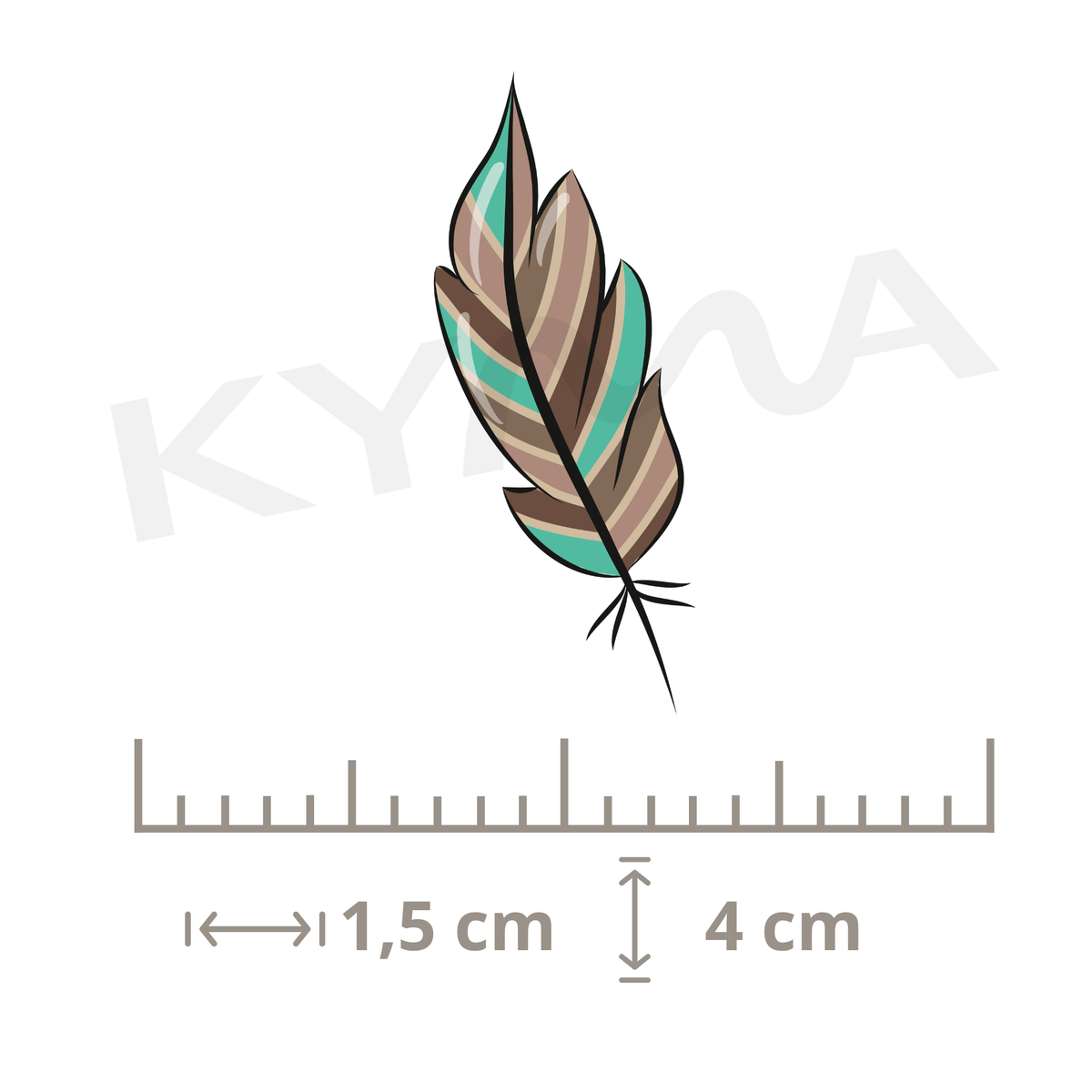 Pluma Boho Turquesa DTF