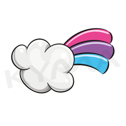 Nube Arcoíris Rosa DTF