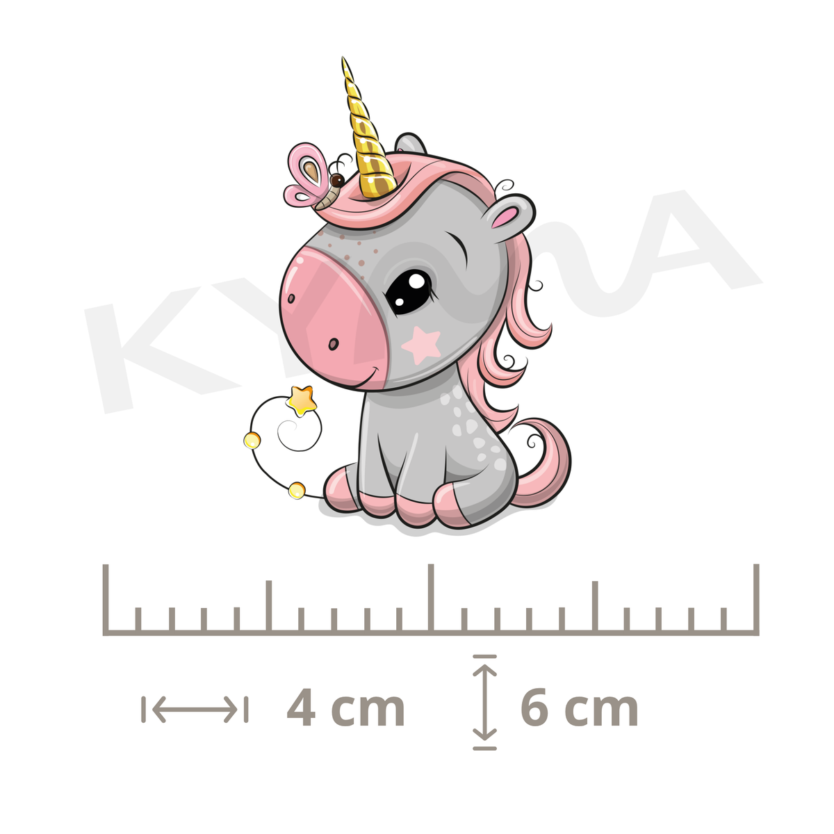 Unicornio Rosa DTF
